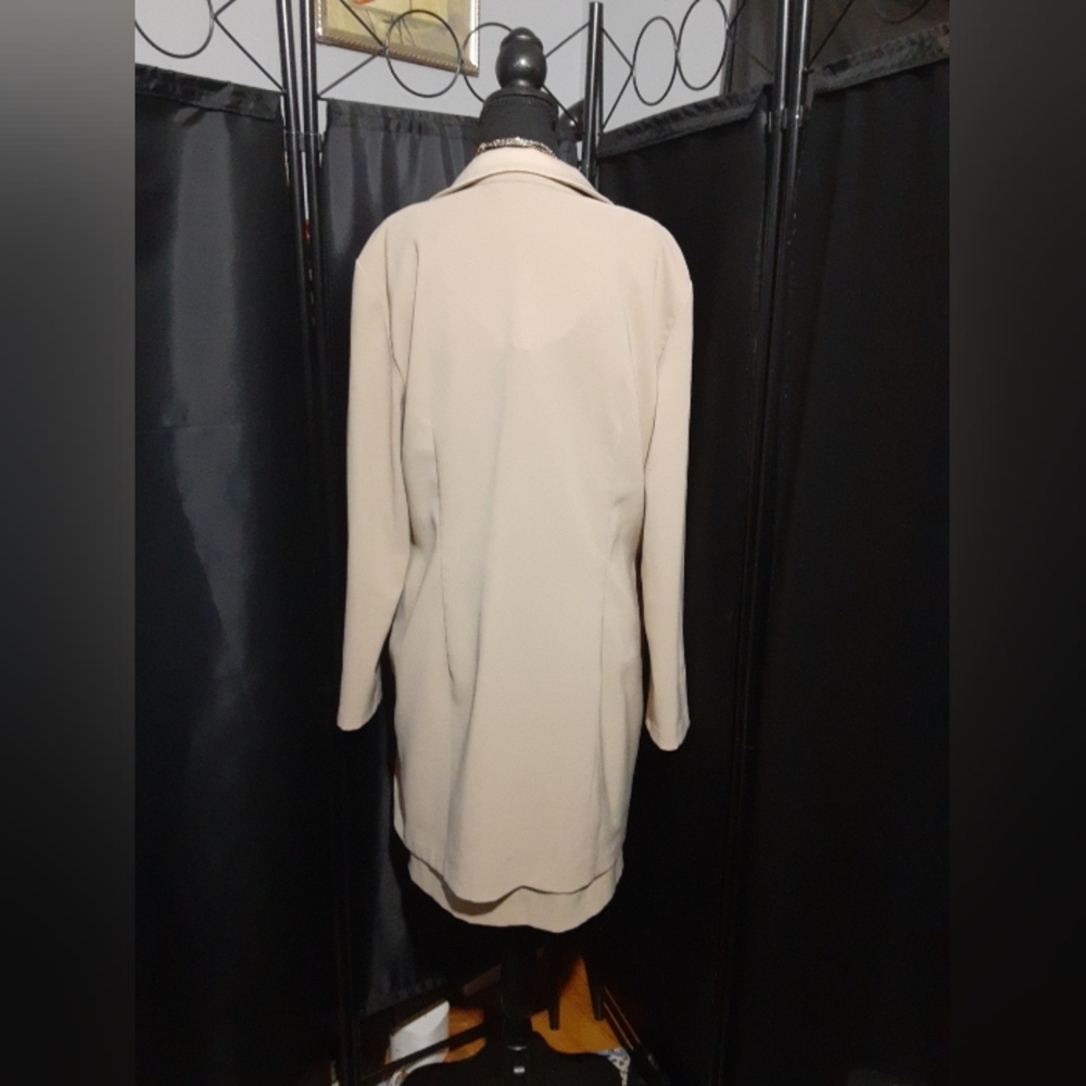 Lisa Joe Dress Jacket 2piece Set  Cream Beige Size 13/14 Evening Dinner - Picture 5 of 9
